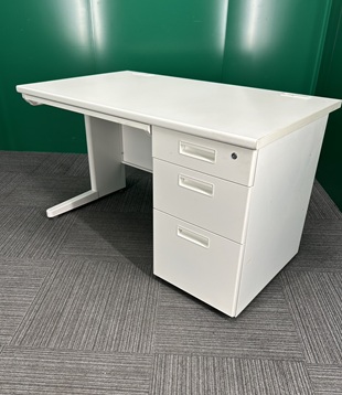 片袖デスク　ホワイト