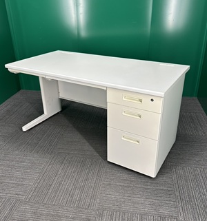 片袖デスク　ホワイト　W1400