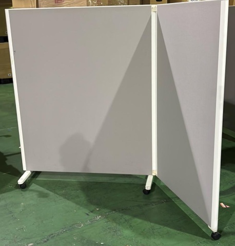 二つ折りパーティション　グレー　H1500