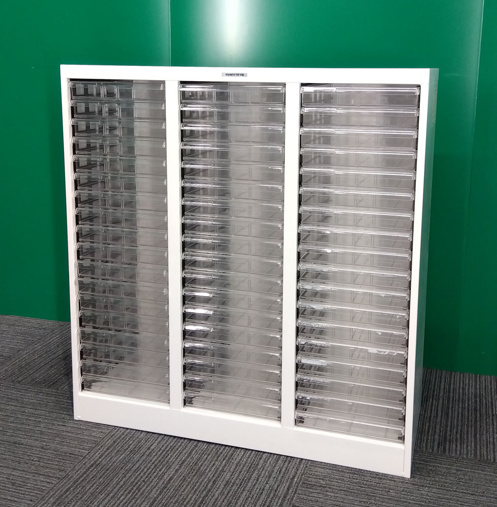 ナカバヤシクリアトレー書庫（A4-3列-18段）