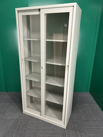 生興　ガラス引戸書庫　H1800
