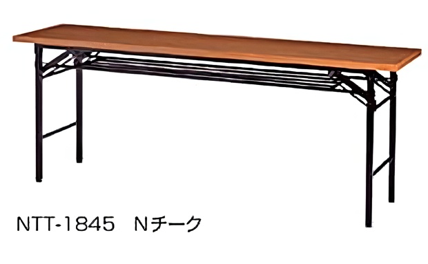 新品 東洋1845折畳テーブル チーク